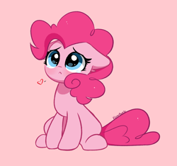 Size: 4995x4672 | Tagged: safe, artist:kittyrosie, imported from derpibooru, pinkie pie, earth pony, pony, abstract background, absurd resolution, cute, daaaaaaaaaaaw, diapinkes, female, floppy ears, heart, looking up, mare, puppy dog eyes, sad, sadorable, simple background, sitting, solo, teary eyes