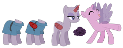 Size: 4937x1935 | Tagged: safe, artist:stormcloud-yt, imported from derpibooru, oc, oc only, alicorn, pony, alicorn oc, bald, base, duo, horn, simple background, smiling, transparent background, wings