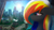 Size: 3840x2160 | Tagged: safe, artist:darky_wings, imported from derpibooru, oc, oc only, oc:darky wings, pony, abandoned, city, crying, destroyed, female, multicolored hair, overgrown, sad, solo, sun, teary eyes