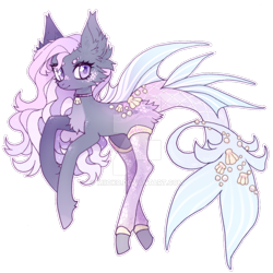 Size: 1024x1024 | Tagged: safe, artist:miioko, imported from derpibooru, oc, oc only, merpony, pony, chest fluff, choker, deviantart watermark, ear fluff, obtrusive watermark, simple background, solo, transparent background, watermark