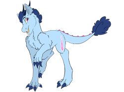 Size: 4096x3043 | Tagged: safe, artist:ask-y, imported from derpibooru, oc, oc only, oc:rock candy, dracony, dragon, hybrid, chest fluff, crack ship offspring, horns, interspecies offspring, male, offspring, parent:party favor, parent:princess ember, simple background, transparent background
