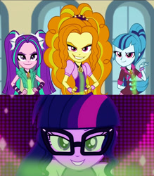 Size: 798x910 | Tagged: safe, artist:bigpurplemuppet99, imported from derpibooru, adagio dazzle, aria blaze, sci-twi, sonata dusk, twilight sparkle, equestria girls, rainbow rocks, green eyes, hypnosis, hypnotized, smoke, the dazzlings