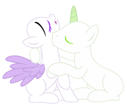 Size: 982x814 | Tagged: dead source, safe, artist:lavender-light-bases, imported from derpibooru, oc, pegasus, unicorn, base, erotic, hoof around neck, kissing, male and female, neck kiss, oc x oc, shipping, simple background, transparent background