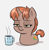 Size: 836x854 | Tagged: safe, artist:heretichesh, imported from derpibooru, oc, oc only, oc:orange pekoe, pony, unicorn, #1, amputee, coffee, colored, female, filly, foal, lying, morning ponies, mug, no legs, ponyloaf, prone, quadruple amputee, simple background, sleepy, solo