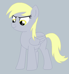 Size: 439x476 | Tagged: safe, artist:painterede, artist:twilyisbestpone, derpibooru exclusive, imported from derpibooru, derpy hooves, pegasus, pony, base used, cute, derpabetes, derpy day, determined, female, gray background, mare, simple background, smiling, solo