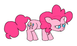 Size: 338x206 | Tagged: safe, artist:algoatall, pinkie pie, earth pony, pony, /pnk/, aggie.io, female, floppy ears, mare, sad, simple background, solo