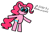 Size: 661x430 | Tagged: safe, artist:anonymous, pinkie pie, earth pony, pony, /pnk/, aggie.io, asserting dominance, bipedal, female, open arms, simple background, solo, t pose, text