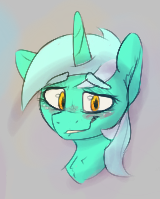 Size: 160x199 | Tagged: safe, lyra heartstrings, pony, unicorn, aggie.io, blushing, chest fluff, female, lowres, mare, simple background, smiling