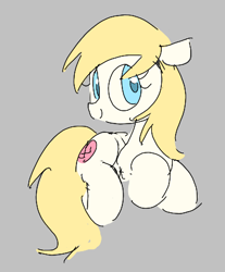 Size: 370x447 | Tagged: safe, artist:parfait, oc, oc:aryanne, earth pony, pony, aggie.io, female, gray background, mare, nazi, simple background, smiling