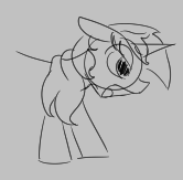 Size: 166x163 | Tagged: safe, artist:firecracker, lyra heartstrings, pony, aggie.io, female, lowres, mare, monochrome, open mouth, simple background, sketch, wip, yelling
