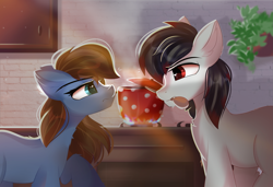 Size: 3107x2127 | Tagged: safe, artist:janelearts, imported from derpibooru, oc, oc only, earth pony, pony, kettle, stove