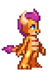 Size: 464x672 | Tagged: artist needed, safe, imported from derpibooru, smolder, dragon, dragoness, female, megaman zero, megaman zx, pixel art, simple background, solo, sprite, transparent background