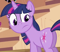 Size: 1418x1223 | Tagged: safe, imported from derpibooru, screencap, twilight sparkle, pony, unicorn, lesson zero, season 2, butt, cropped, golden oaks library, plot, solo, twibutt, unicorn twilight