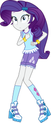 Size: 6000x14368 | Tagged: safe, artist:twilirity, imported from derpibooru, rarity, equestria girls, legend of everfree, .svg available, absurd resolution, camp everfree outfits, clothes, female, inkscape, shoes, shorts, simple background, socks, solo, transparent background, vector