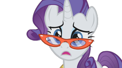 Size: 1920x1080 | Tagged: safe, artist:rarityvrymercollectiveoriginals, edit, edited screencap, imported from derpibooru, screencap, rarity, pony, unicorn, season 1, suited for success, background removed, glasses, glasses rarity, measuring tape, not a vector, open mouth, rarity's glasses, shocked, simple background, transparent background