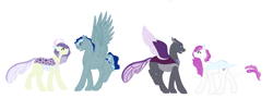 Size: 3832x1565 | Tagged: safe, artist:monse2001, imported from derpibooru, oc, oc only, changedling, changeling, pegasus, pony, base used, changedling oc, changeling oc, pegasus oc, purple changeling, simple background, white background, wings