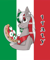 Size: 1280x1536 | Tagged: safe, artist:hiroultimate, imported from derpibooru, oc, pony, flag, italy, nation ponies, ponified, solo