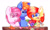 Size: 1280x775 | Tagged: safe, artist:kojarmax, imported from derpibooru, oc, oc only, oc:annisa trihapsari, oc:rozyfly, oc:sunflower, earth pony, pegasus, unicorn, series:legend of tenderheart, series:the legend of tenderheart, earth pony oc, female, flower, horn, magic, male, mare, medibang paint, pegasus oc, scissors, simple background, stallion, telekinesis, tongue out, trio, unicorn oc, white background, wings