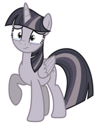 Size: 3151x4000 | Tagged: safe, artist:estories, artist:wardex101, edit, imported from derpibooru, twilight sparkle, alicorn, pony, :s, crying, depressed, discorded, discorded twilight, female, folded wings, full body, high res, hooves, horn, mare, raised hoof, sad, simple background, solo, sorrow, standing, tail, transparent background, twilight sparkle (alicorn), twilight tragedy, vector, wavy mouth, wings