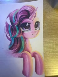 Size: 1600x2134 | Tagged: safe, artist:dawnflame, imported from derpibooru, starlight glimmer, pony, unicorn, female, mare, reference used, solo, traditional art