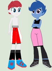 Size: 342x466 | Tagged: safe, artist:matthewjabeznazarioa, imported from derpibooru, equestria girls, archer tracks, crossover, equestria girls-ified, exeron fighters, martial arts kids, martial arts kids outfits, train tracks (g4)