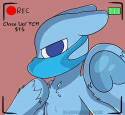 Size: 2000x1836 | Tagged: safe, artist:bluemoon, imported from derpibooru, oc, pony, commission, mask, selfie, solo, ych example, your character here