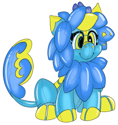 Size: 1384x1464 | Tagged: safe, artist:brainiac, imported from derpibooru, oc, oc only, oc:starrinite, inflatable pony, kirin, pooltoy pony, female, inflatable, mare, pool toy, simple background, solo, transparent background