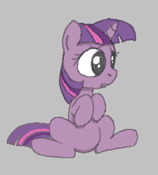 Size: 265x292 | Tagged: safe, twilight sparkle, pony, unicorn, aggie.io, female, lowres, mare, simple background, sitting, unicorn twilight