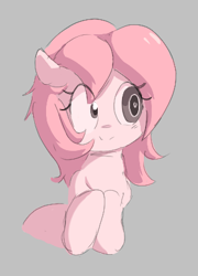 Size: 300x417 | Tagged: safe, artist:parfait, oc, oc only, oc:setna, earth pony, pony, aggie.io, female, filly, lowres, mare, simple background, smiling