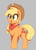 Size: 395x546 | Tagged: safe, artist:thebatfang, applejack, earth pony, pony, aggie.io, female, hat, mare, neckerchief, open mouth, simple background, smiling
