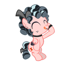 Size: 4000x3580 | Tagged: safe, color edit, edit, edited screencap, imported from derpibooru, screencap, vector edit, cozy glow, pegasus, :p, black lipstick, colored, cozy glow's bow, cozy goth, cozybetes, curly hair, curly mane, cute, ear piercing, eyes closed, eyeshadow, female, filly, foal, folded wings, freckles, lipstick, makeup, nose piercing, piercing, raised hoof, simple background, solo, tongue out, tongue piercing, transparent background, vector, wings