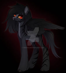 Size: 1024x1131 | Tagged: safe, artist:miioko, imported from derpibooru, oc, oc only, pegasus, pony, deviantart watermark, hoof polish, obtrusive watermark, pegasus oc, solo, watermark