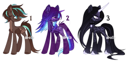 Size: 1024x493 | Tagged: safe, artist:miioko, imported from derpibooru, oc, oc only, pegasus, pony, unicorn, constellation, deviantart watermark, ethereal mane, horn, looking back, obtrusive watermark, pegasus oc, simple background, solo, starry mane, transparent background, unicorn oc, watermark