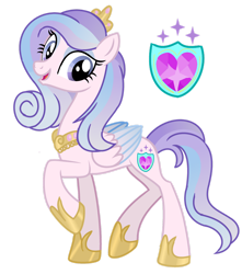 Size: 1280x1446 | Tagged: safe, artist:princess-kitsune-tsu, imported from derpibooru, oc, oc:crystal shield, pegasus, pony, female, mare, offspring, parent:princess cadance, parent:shining armor, parents:shiningcadance, simple background, solo, transparent background