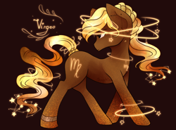 Size: 2700x2000 | Tagged: safe, artist:kot-of-eden, artist:saphirecat11, imported from derpibooru, oc, oc only, oc:virgeo, earth pony, pony, earth pony oc, female, solo, virgo, zodiac