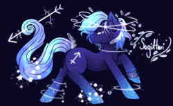 Size: 3600x2200 | Tagged: safe, artist:kot-of-eden, artist:saphirecat11, imported from derpibooru, oc, oc only, oc:sagittari, earth pony, pony, earth pony oc, male, ponified, simple background, solo, zodiac