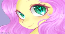 Size: 4096x2160 | Tagged: safe, artist:tomi_ouo, imported from derpibooru, fluttershy, pony, bust, close-up, colored pupils, cute, female, heart eyes, high res, mare, portrait, shyabetes, solo, wingding eyes
