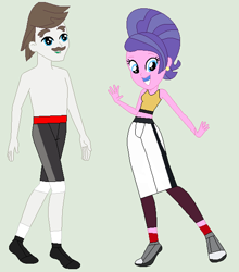 Size: 538x611 | Tagged: safe, artist:matthewjabeznazarioa, imported from derpibooru, cookie crumbles, hondo flanks, equestria girls, crossover, equestria girls-ified, exeron fighters, martial arts kids, martial arts kids outfits