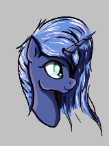 Size: 159x213 | Tagged: safe, princess luna, alicorn, pony, aggie.io, female, gray background, lowres, mare, simple background, smiling