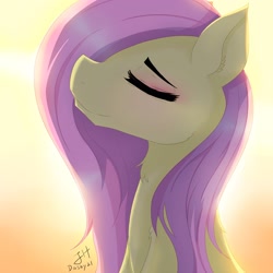 Size: 3000x3000 | Tagged: safe, artist:dashy21, imported from derpibooru, fluttershy, pegasus, pony, bust, eyes closed, female, g4, mare, solo