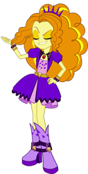 Size: 491x970 | Tagged: safe, artist:jakeneutron, imported from derpibooru, adagio dazzle, equestria girls, rainbow rocks, boots, eyes closed, female, gem, hand on hip, high heel boots, shoes, simple background, siren gem, solo, transparent background, welcome to the show