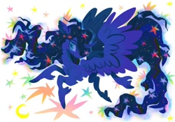 Size: 640x447 | Tagged: safe, artist:astroeden, imported from derpibooru, princess luna, alicorn, pony, solo