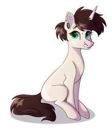 Size: 1098x1260 | Tagged: safe, artist:lambydwight, imported from derpibooru, oc, oc only, pony, unicorn, piercing, simple background, solo, white background