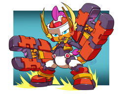 Size: 1264x973 | Tagged: safe, artist:syscod, imported from derpibooru, smolder, dragon, biometal, fixed, mega man (series), megaman zx, model f, solo