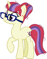 Size: 937x1174 | Tagged: safe, artist:littlejurnalina, imported from derpibooru, moondancer, pony, unicorn, alternate hairstyle, glasses, raised hoof, simple background, solo, transparent background, vector