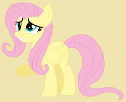 Size: 495x402 | Tagged: safe, artist:selenaede, artist:twilyisbestpone, derpibooru exclusive, imported from derpibooru, fluttershy, pegasus, pony, base used, cute, female, mare, raised hoof, shyabetes, simple background, smiling, solo, yellow background