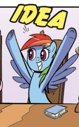 Size: 207x332 | Tagged: safe, artist:pencils, idw, imported from derpibooru, rainbow dash, pegasus, pony, spoiler:comic95, comic, cropped, female, mare, season 10