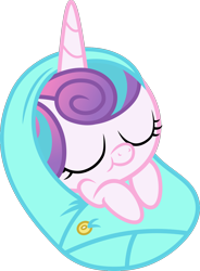 Size: 1106x1500 | Tagged: safe, artist:whalepornoz, imported from derpibooru, princess flurry heart, alicorn, pony, baby, baby blanket, baby flurry heart, baby pony, blanket, blanket burrito, eyes closed, female, filly, foal, horn, princess, royalty, safety pin, show accurate, simple background, sleeping, sleeping baby, smiling, solo, swaddled, swaddled baby, transparent background, wrapped snugly
