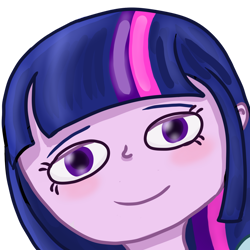 Size: 1280x1280 | Tagged: safe, artist:heaveneugene, imported from derpibooru, twilight sparkle, equestria girls, female, simple background, smiling, solo, transparent background