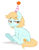 Size: 600x770 | Tagged: safe, artist:higgly-chan, imported from derpibooru, peach fuzz, earth pony, pony, female, filly, hat, mare, party hat, simple background, sitting, solo, unamused, white background